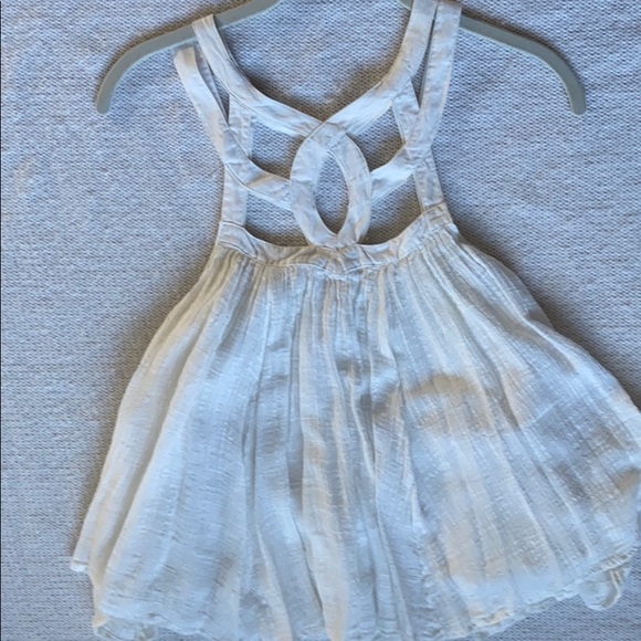 White Free People open design tank top - Picture 3 of 4